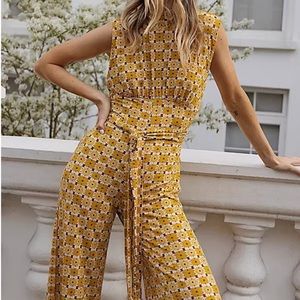 Free People Floral Jumpsuit